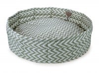 80000 Quilted Pet Bed with Pillow, Green Chevron
