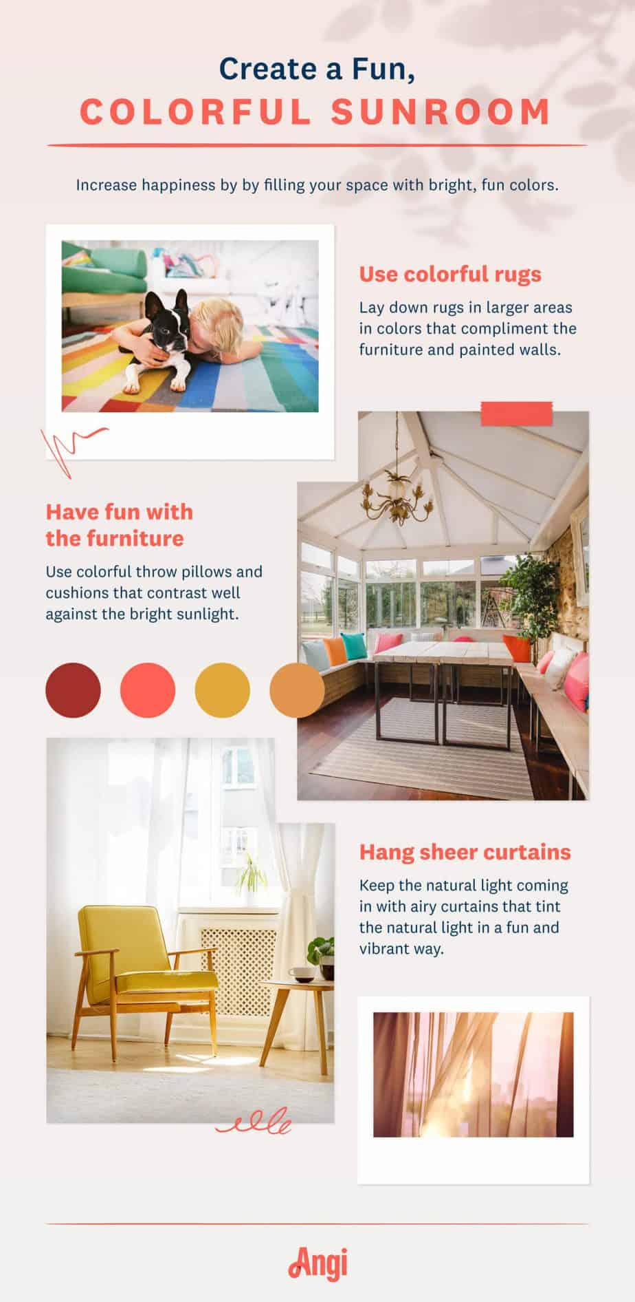 colorful sunroom